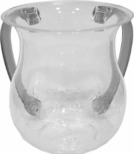 Picture of Plastic Washing Cup Karshi Clear with White Handles